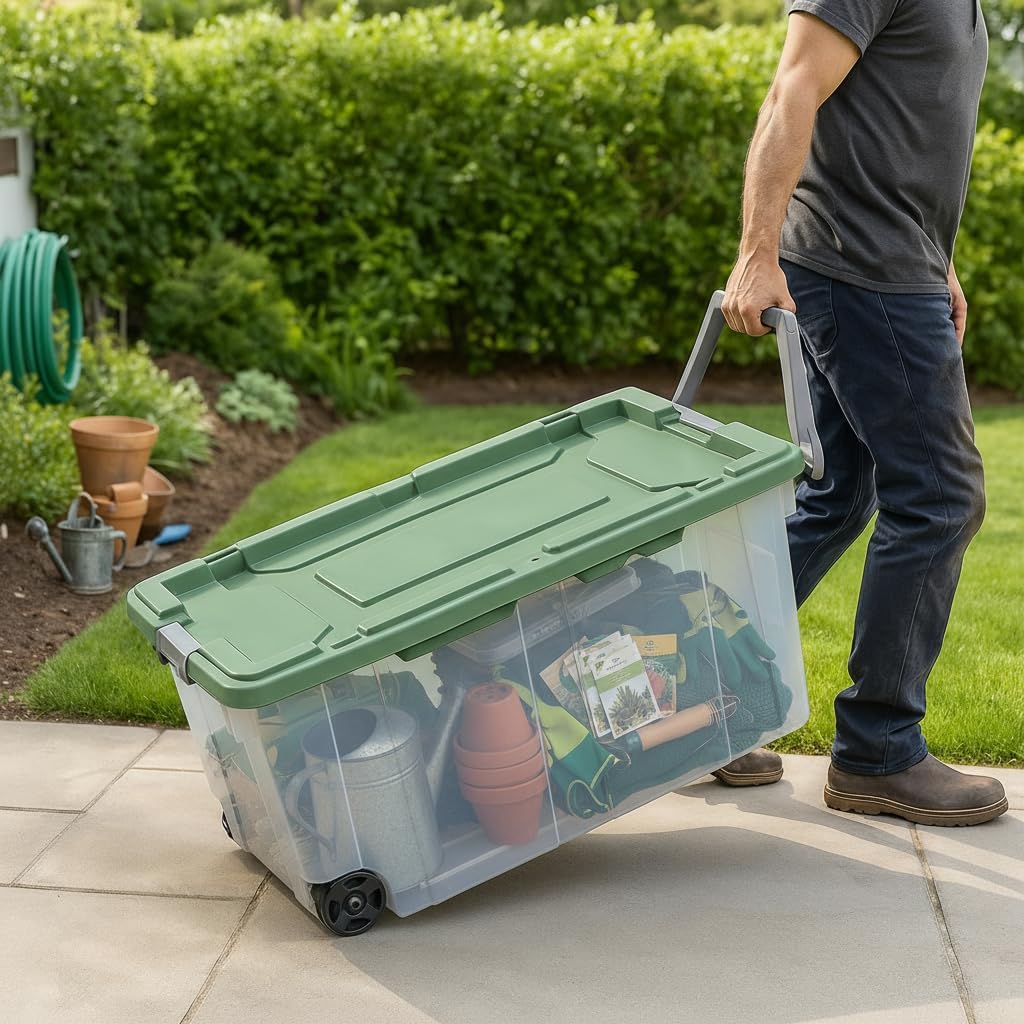 Heavy-Duty 40 Gallon Storage Bin with Secure Latching Lid