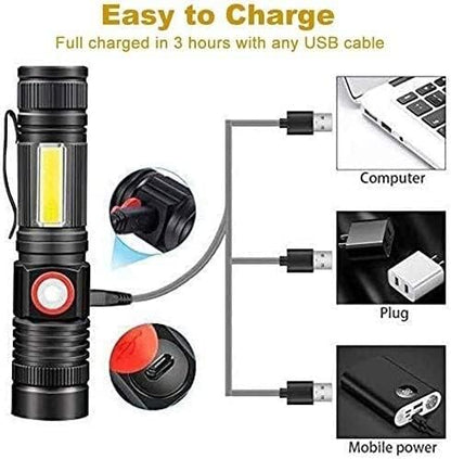 High-Power LED Flashlight Set for Outdoor Adventures