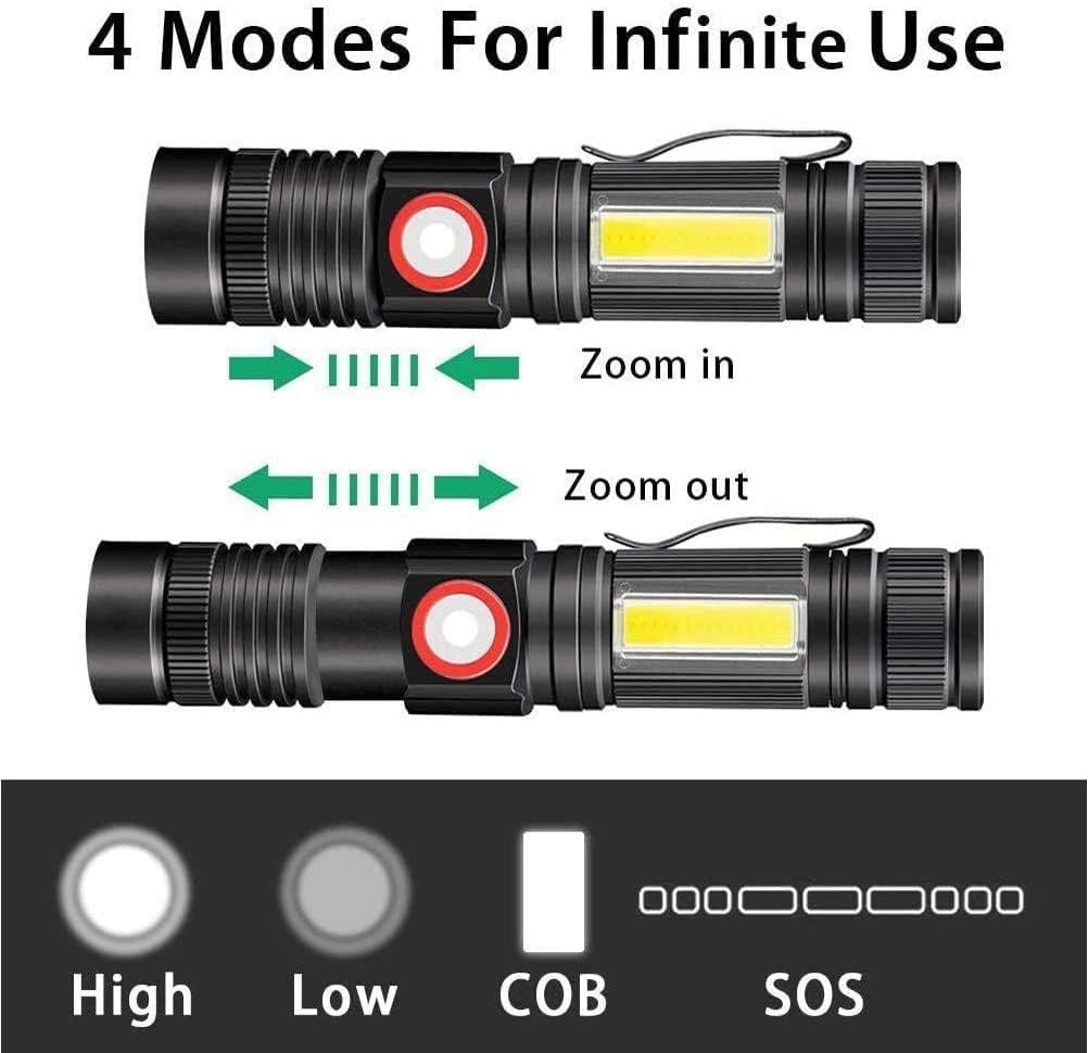 High-Power LED Flashlight Set for Outdoor Adventures