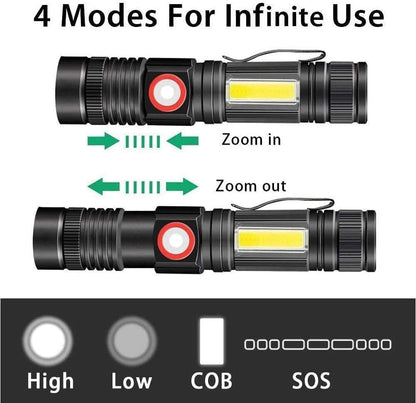 High-Power LED Flashlight Set for Outdoor Adventures
