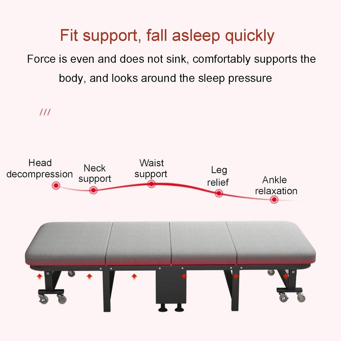 Portable Foldable Camping Cot with Adjustable Backrest