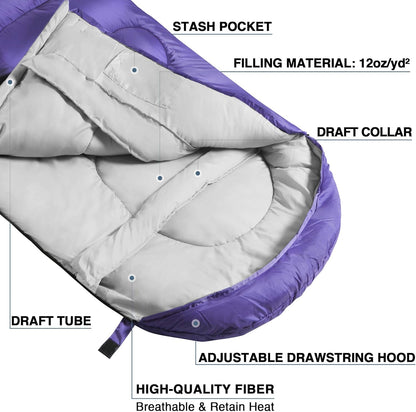 Extra Large Sleeping Bag for Camping & Backpacking