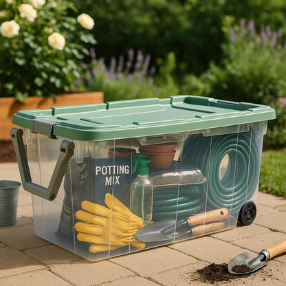 Heavy-Duty 40 Gallon Storage Bin with Secure Latching Lid