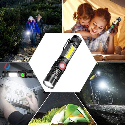 High-Power LED Flashlight Set for Outdoor Adventures