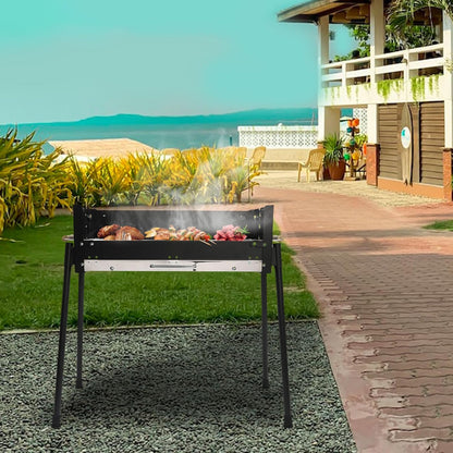 Portable Stainless Steel Charcoal Grill for Camping