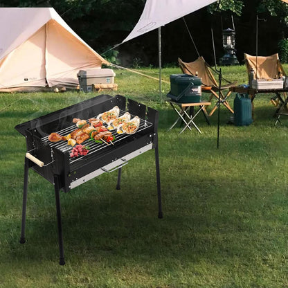 Portable Stainless Steel Charcoal Grill for Camping